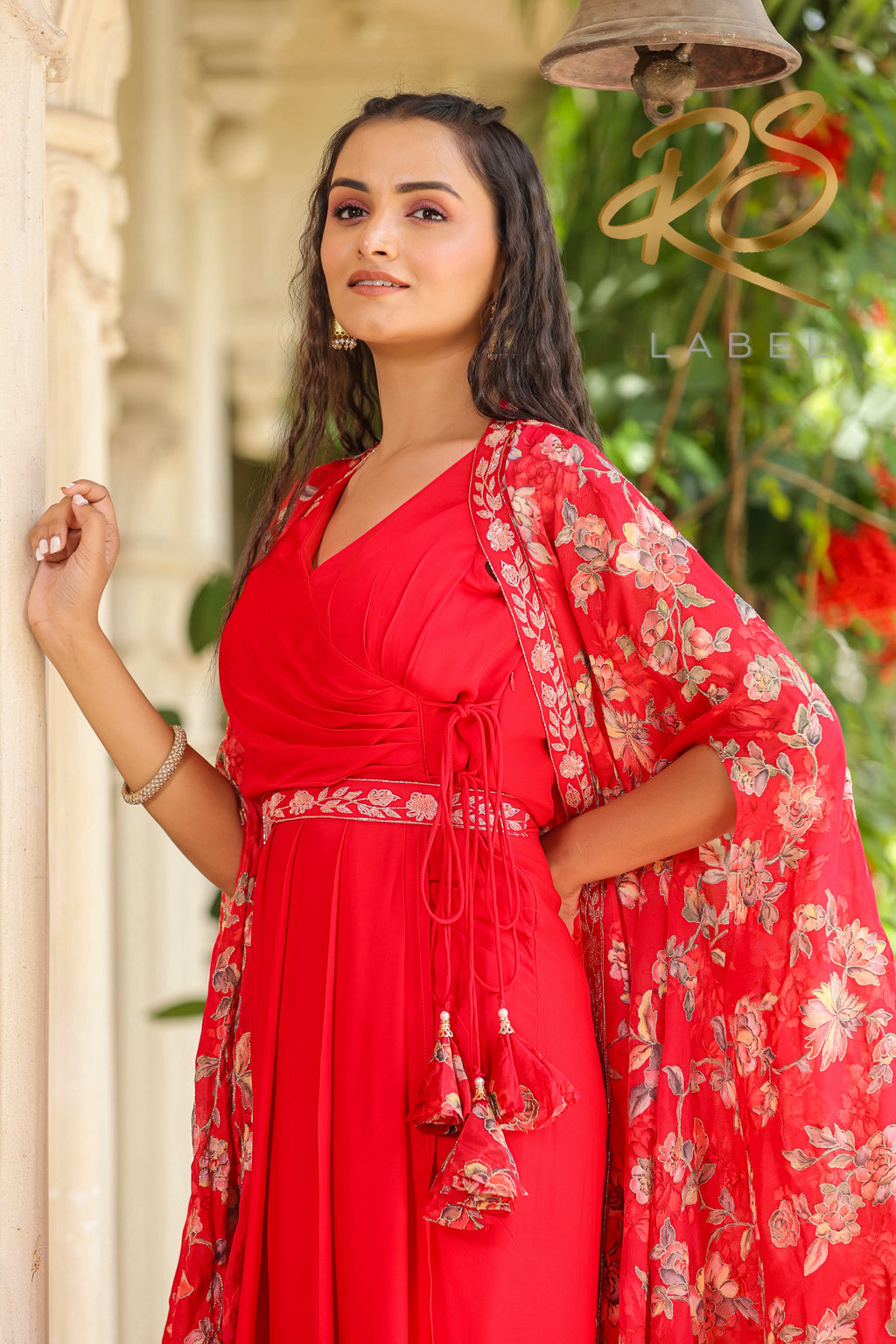 Red Embroidered Kaftan Dress – Exclusive Designer Wear