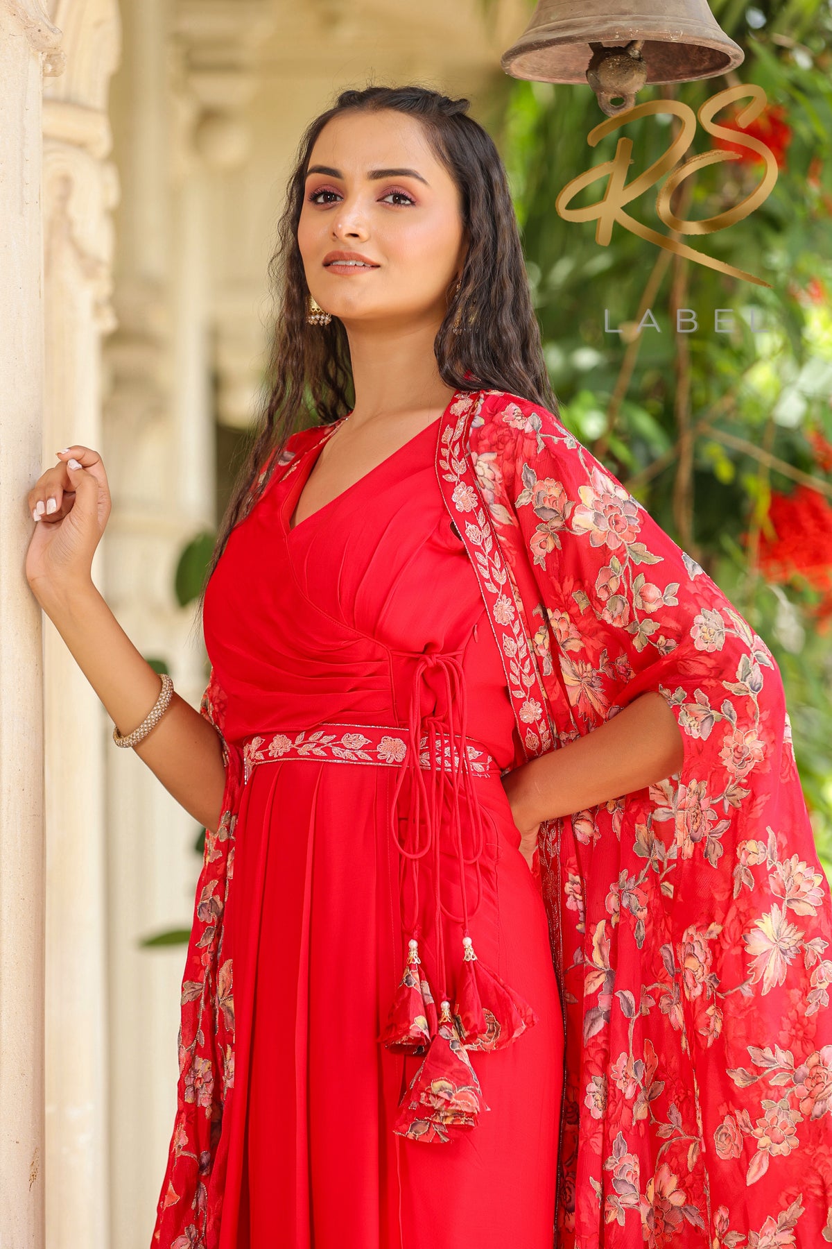 Red Embroidered Kaftan Dress – Exclusive Designer Wear