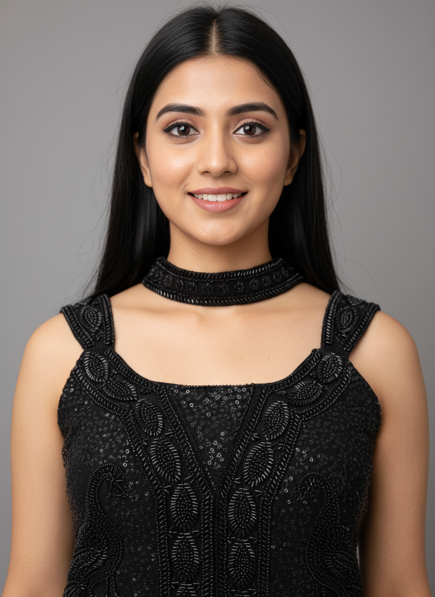 Blackout Glam Set – Black Sequin Tunic and Flowy Georgette Palazzo